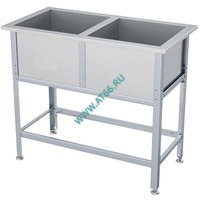 Ванна моечная 2-секционная 1250х630х870/530х530 гл 400/ ВМ-2/530 ОЦ - ОБЩЕПИТснаб-ЮГ, Новороссийск