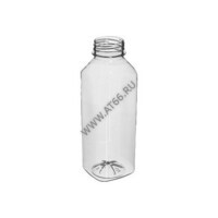 Бутылка 0,3 л 38 мм ПЭТ Смузи прозрачная квадратная (с крышкой), шт - ОБЩЕПИТснаб-ЮГ, Новороссийск