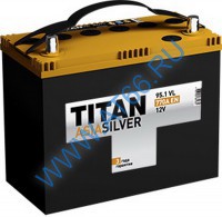 Аккумуляторная батарея TITAN ASIA SILVER 6СТ-95.1 VL п/п - at66.ru - Екатеринбург