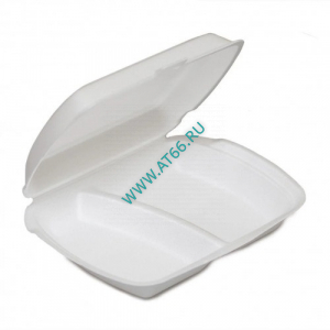 Ланч-бокс 2 секции ПС Белый (100 шт.) ЛБ-2, упак - ОБЩЕПИТснаб-ЮГ, Новороссийск