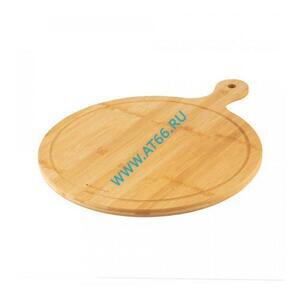 Доска для сервирровки круглая 460х355х15 мм с ручкой БАМБУК КАТУНЬ КТ-СД-КР-096, шт - ОБЩЕПИТснаб-ЮГ, Новороссийск
