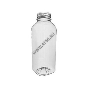 Бутылка 0,5 л 38 мм ПЭТ Смузи прозрачная квадратная (с крышкой), шт - ОБЩЕПИТснаб-ЮГ, Новороссийск