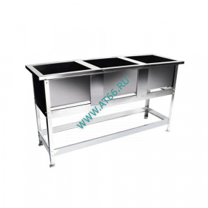 Ванна моечная 3-секционная с бортом 1480х600х870/400х500 гл 400 ВМб-3/400*500 2 ОТВ, шт - ОБЩЕПИТснаб-ЮГ, Новороссийск