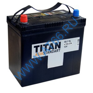 Аккумуляторная батарея TITAN ASIA STANDART 6СТ-50.1 VL B00 п/п - at66.ru - Екатеринбург